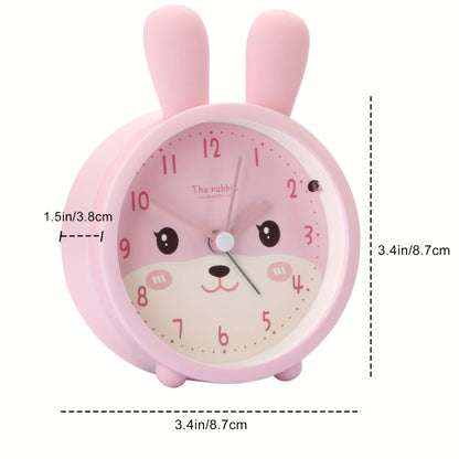 Skorter | Children's Alarm Clock with Night Light – Quiet, Rabbit Pattern & Compact Design