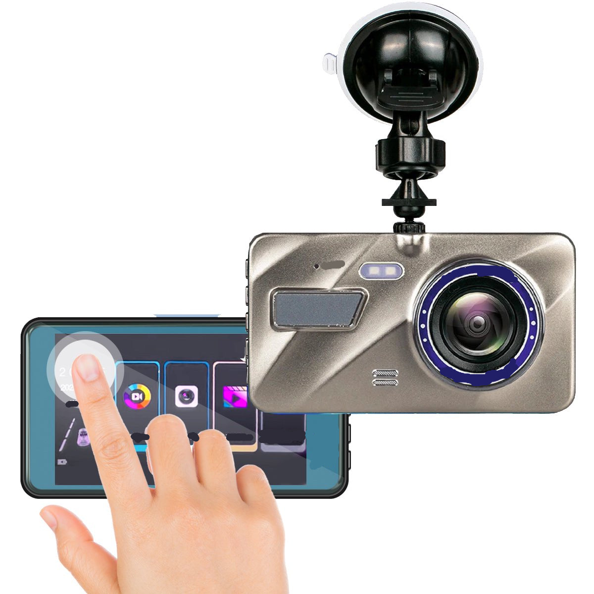 Skorter | Dashcam DuoView 1080P – Front & Rear Image with Night Vision and Motion Detection