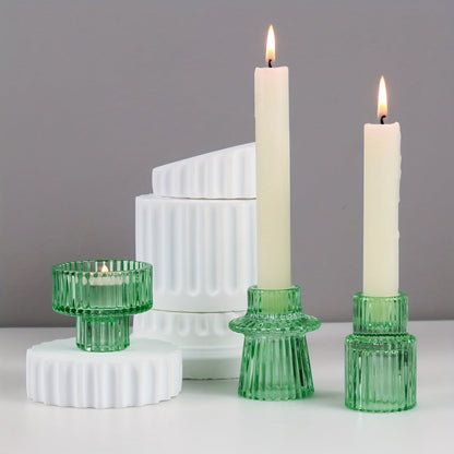 Skorter | 3/6-part Glass Candle Holders - Perfect for Table Decoration and Weddings