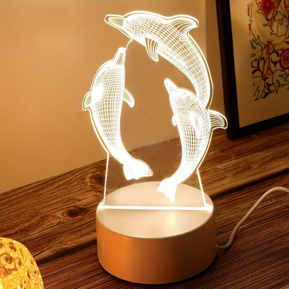 Skorter | GeoDolphin - Modern 3D Illusion Table Lamp