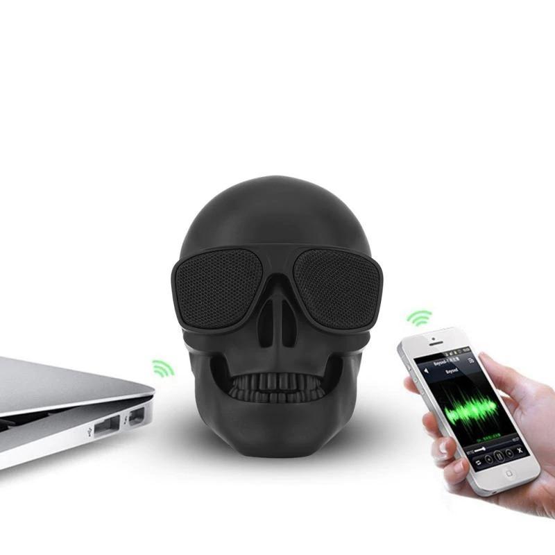 Skorter | Black Skull Speaker Bluetooth  Stereo Speaker