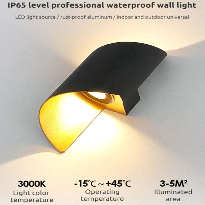 Skorter | Orr Modern LED Wall Lamp, Spiral, Indoor, White/Black, Metal