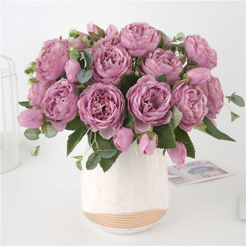 Skorter | Artificial Peony Bouquet with Blossoms and Buds