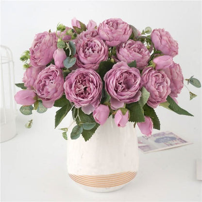 Skorter | Artificial Peony Bouquet with Blossoms and Buds