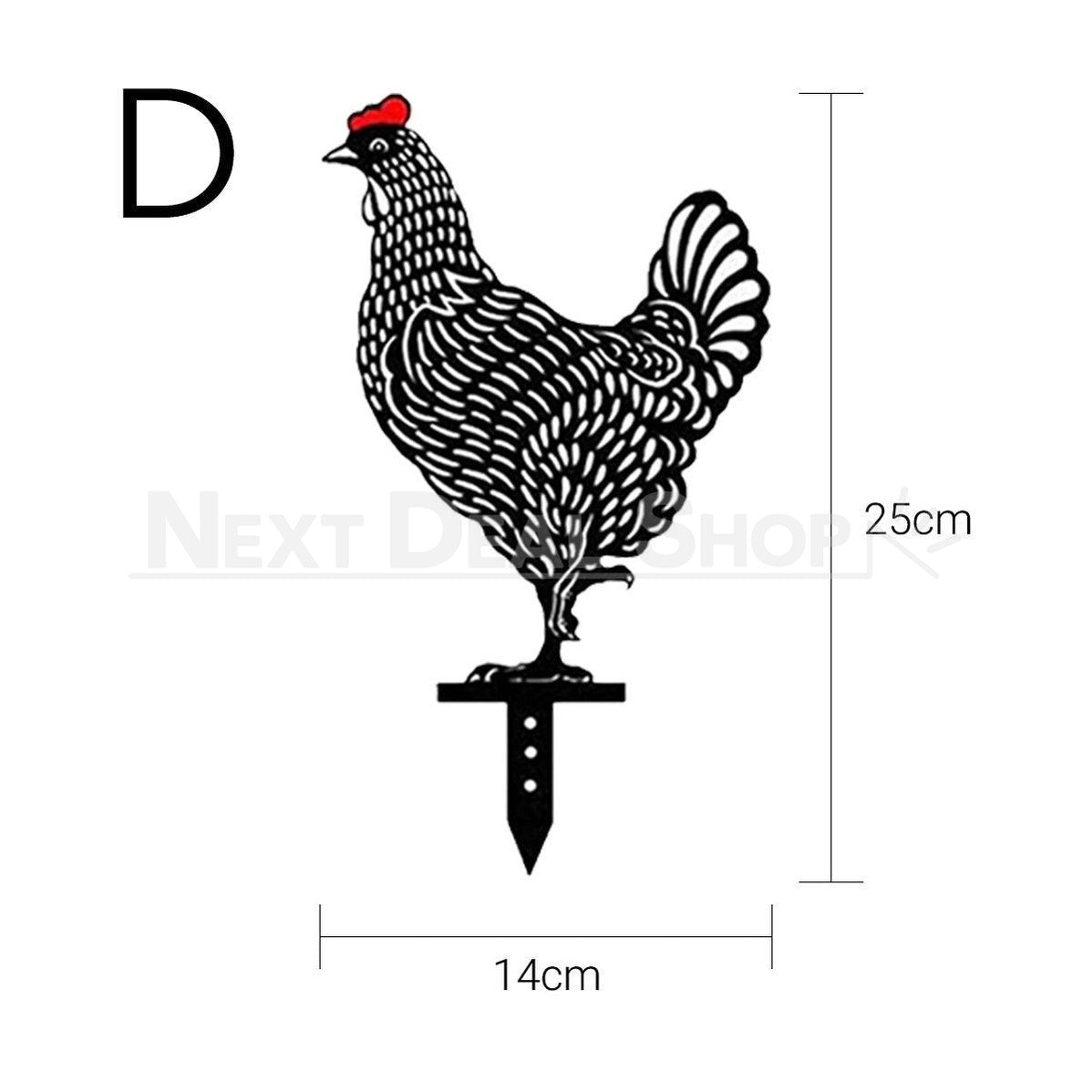 Skorter | 5 pcs - Chicken Family Garden Silhouette Hedge Stake