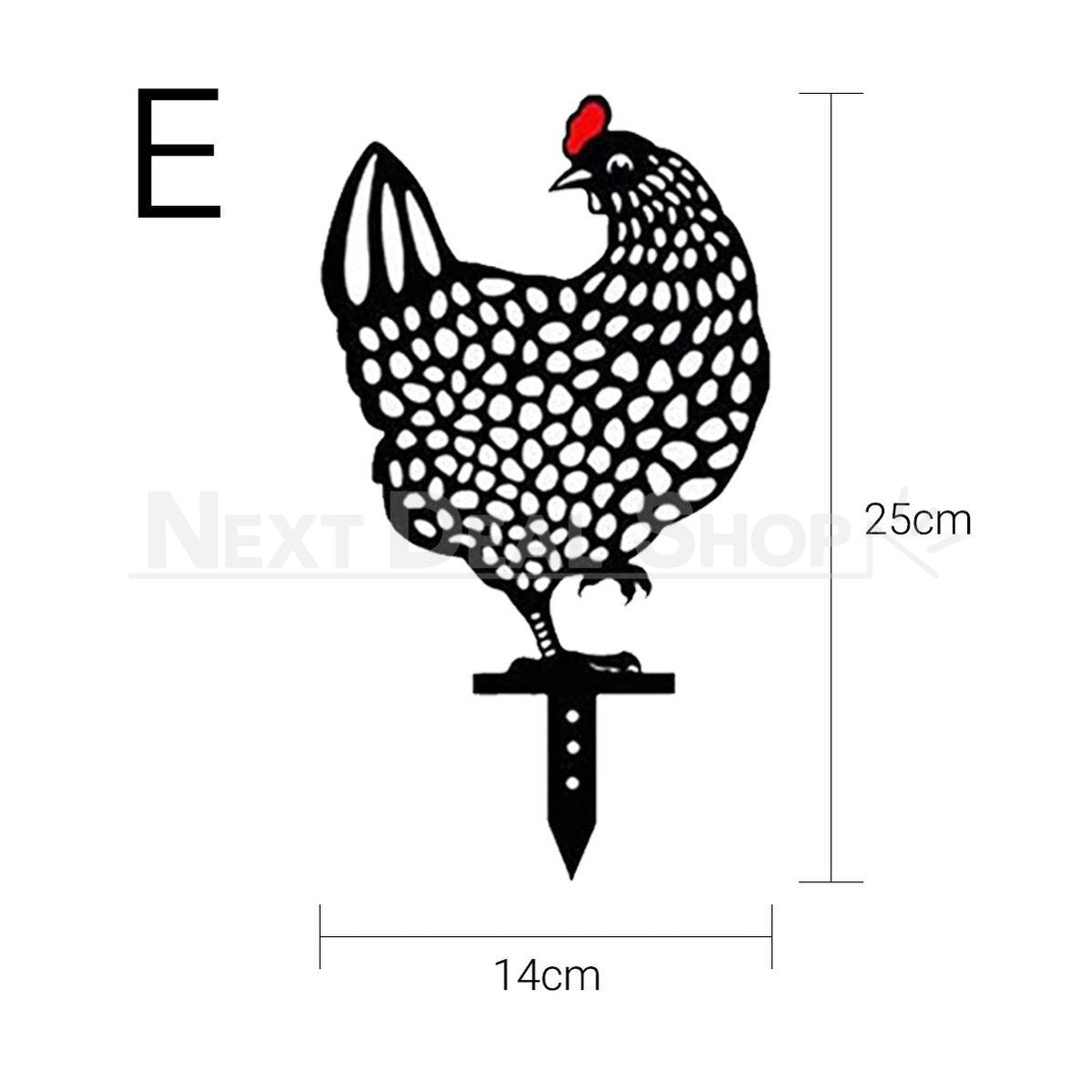 Skorter | 5 pcs - Chicken Family Garden Silhouette Hedge Stake