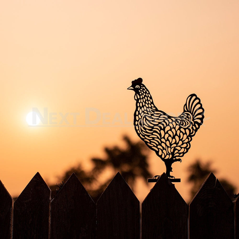 Skorter | 5 pcs - Chicken Family Garden Silhouette Hedge Stake