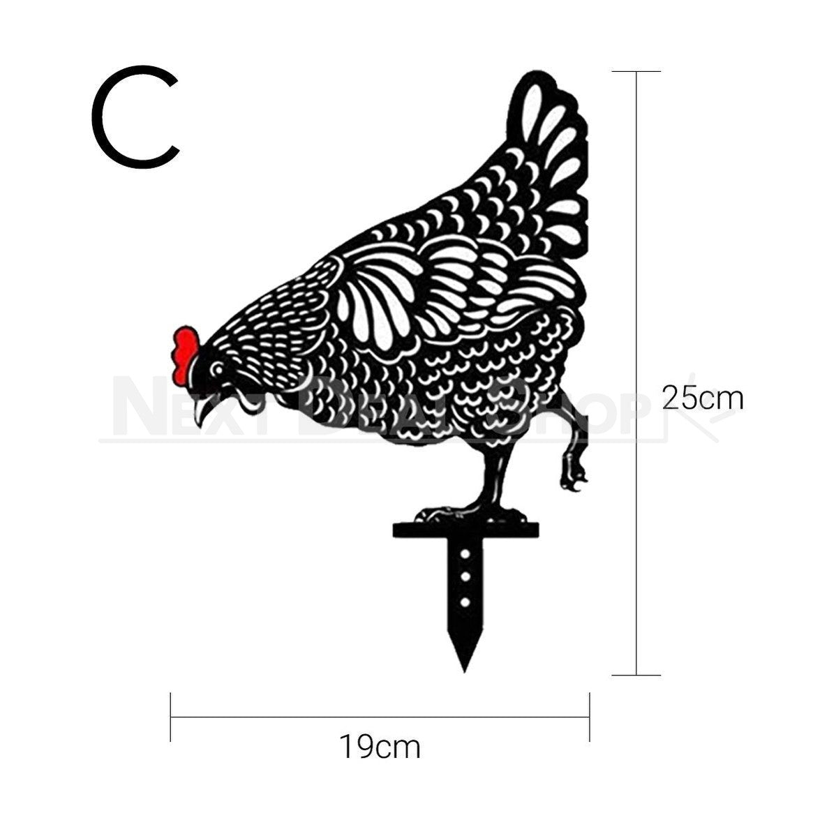 Skorter | 5 pcs - Chicken Family Garden Silhouette Hedge Stake