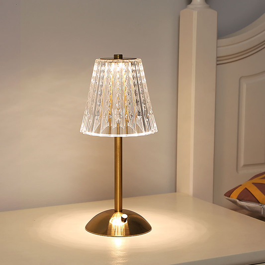 Skorter | Vintage Crystal LED Table Lamp with Adjustable Brightness