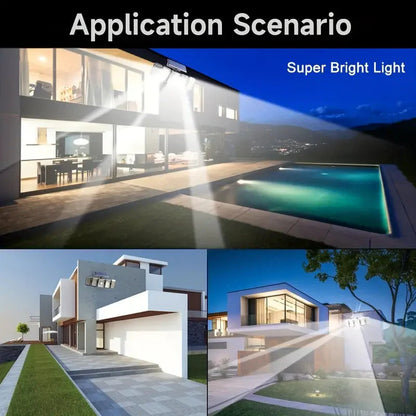 Skorter | 5 Heads Solar 300 LED Light Outdoor Motion Sensor Waterproof Wide Angle Lighting Wall Lamp