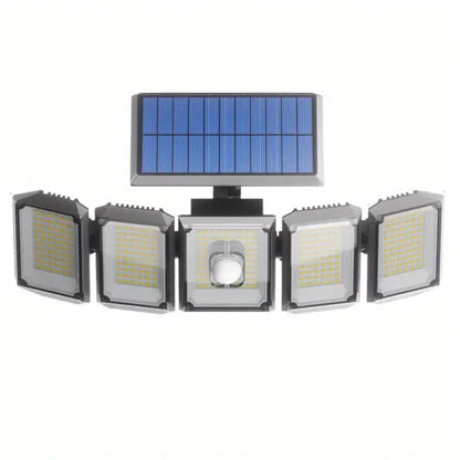 Skorter | 5 Heads Solar 300 LED Light Outdoor Motion Sensor Waterproof Wide Angle Lighting Wall Lamp