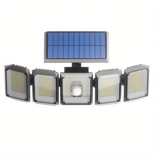 Skorter | 5 Heads Solar 300 LED Light Outdoor Motion Sensor Waterproof Wide Angle Lighting Wall Lamp