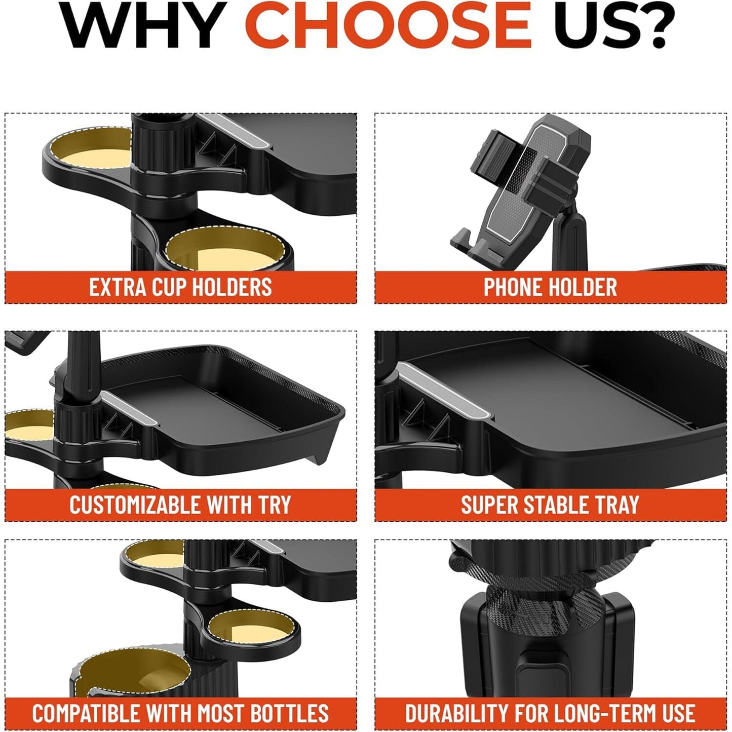 Skorter | 5-in-1 Car Organizer & Cup Holder