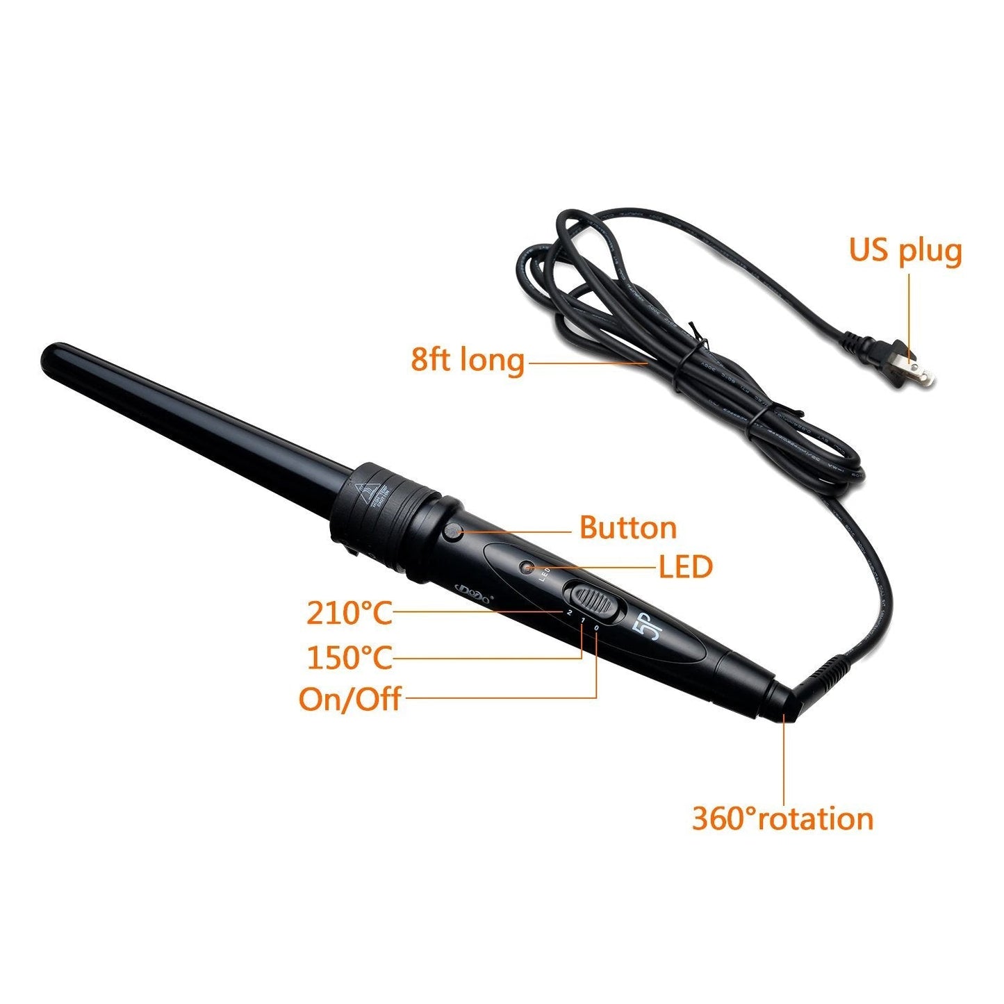 Skorter | 5-in-1 Curling Iron Set Hair Curling Iron Set With 5 Interchangeable Barrels