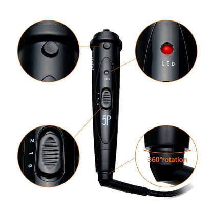 Skorter | 5-in-1 Curling Iron Set Hair Curling Iron Set With 5 Interchangeable Barrels