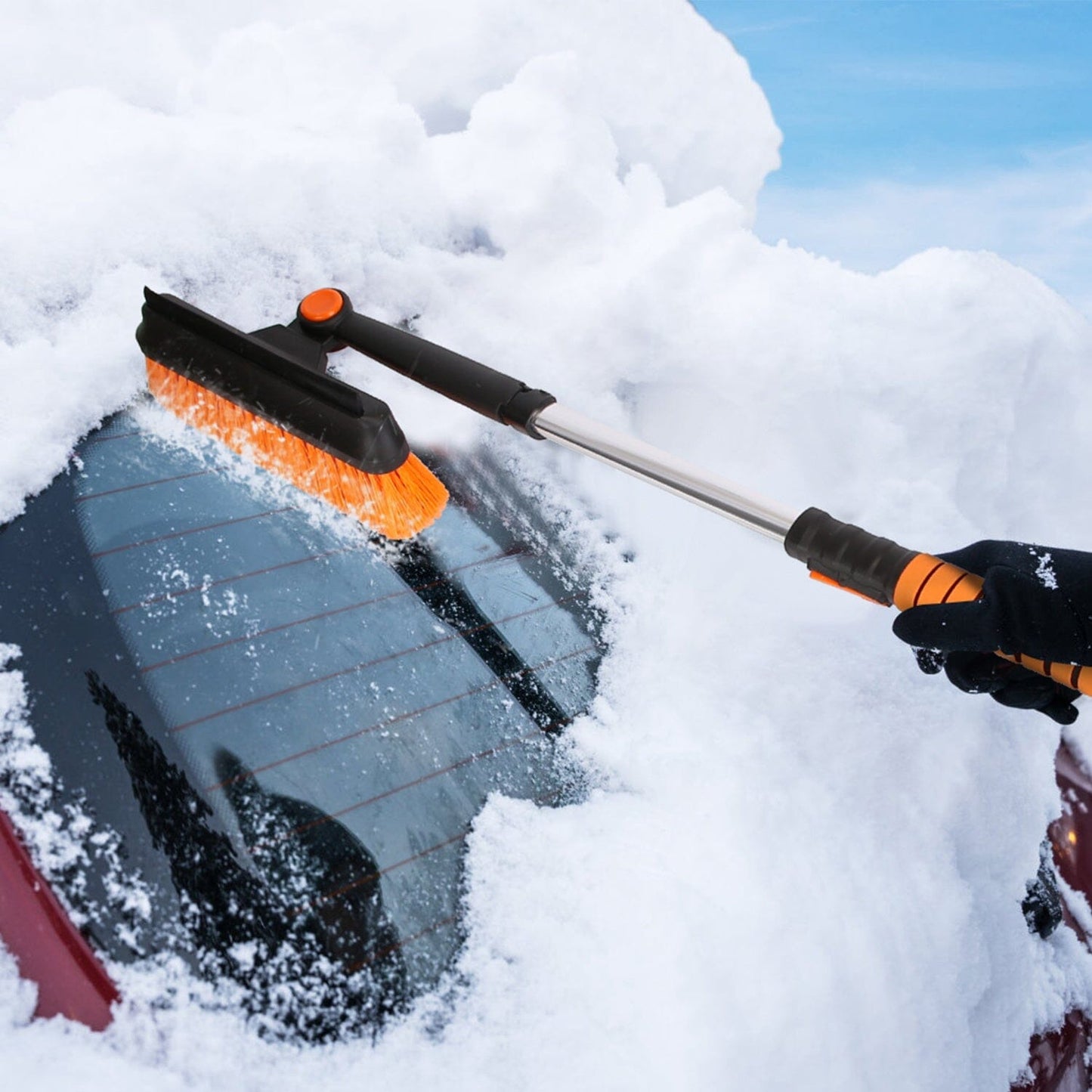 Skorter | 5-in-1 Detachable 180° Adjustable Ice Scraper Snow Shovel