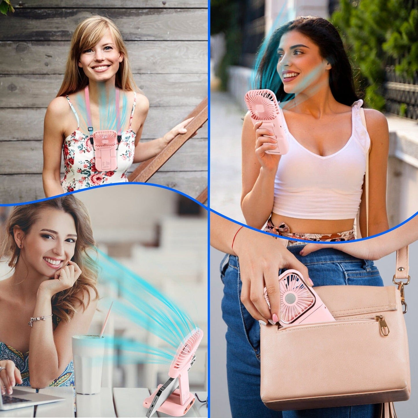 Skorter | 5-in-1 Foldable Rechargeable Hands-free Mini Fan