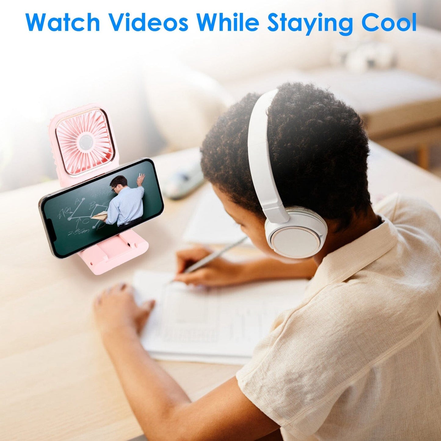 Skorter | 5-in-1 Foldable Rechargeable Hands-free Mini Fan