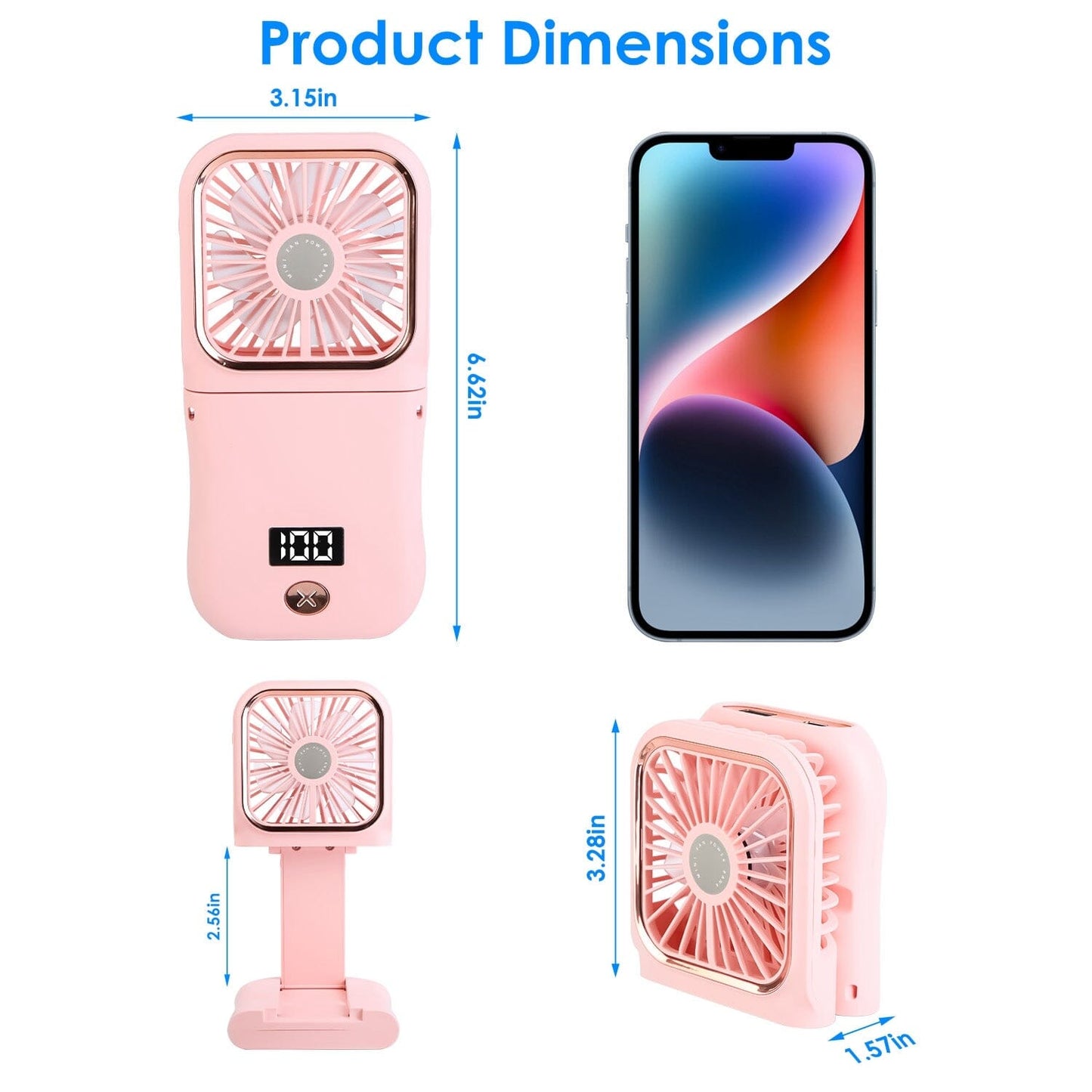 Skorter | 5-in-1 Foldable Rechargeable Hands-free Mini Fan