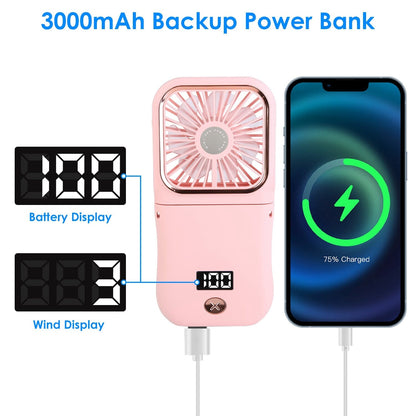 Skorter | 5-in-1 Foldable Rechargeable Hands-free Mini Fan