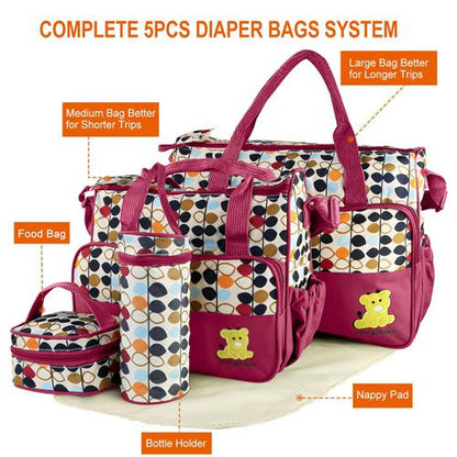 Skorter | 5-Pack: Baby Diaper Bag Set