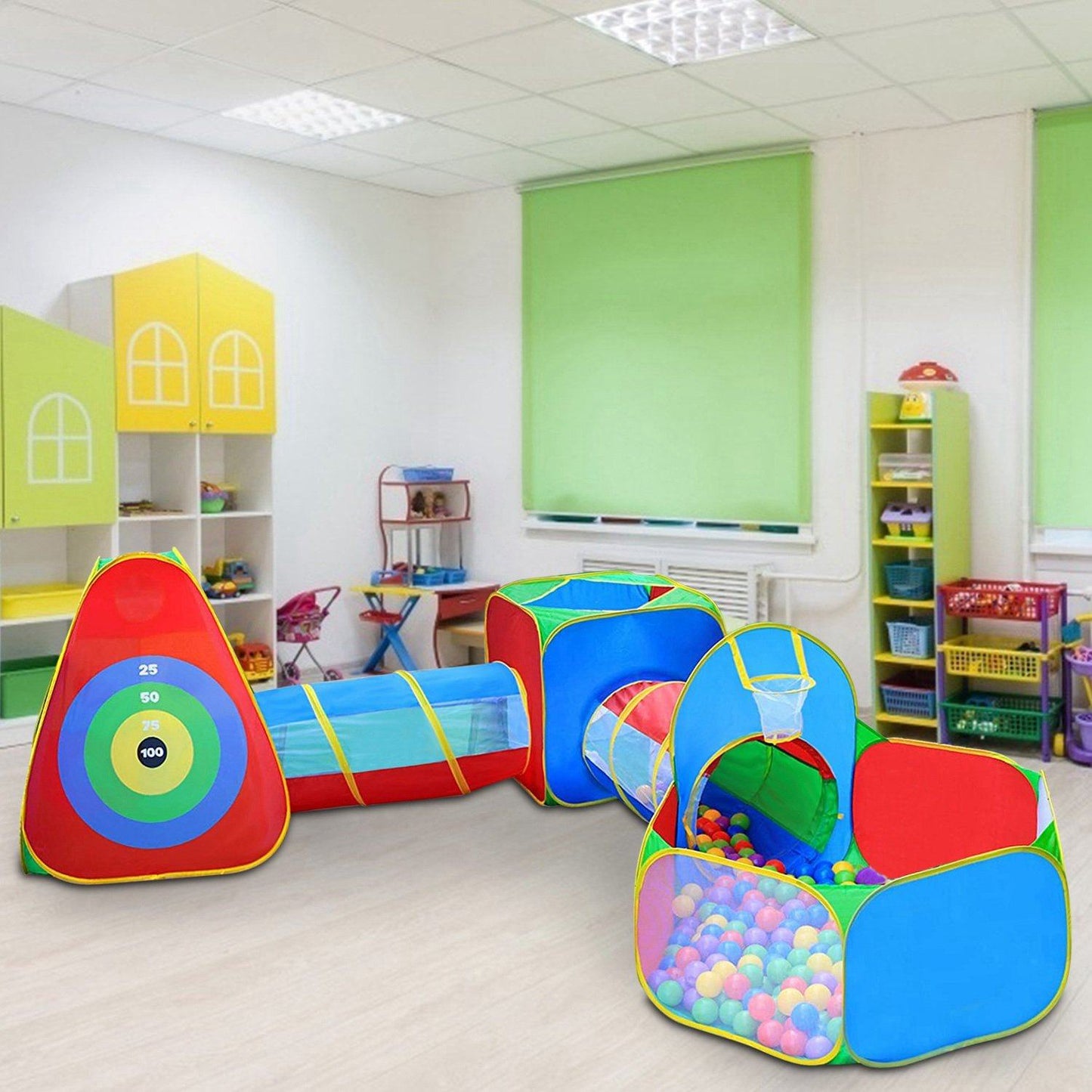 Skorter | 5-piece: Pop Up Playhouse Kids Ball Pit Tent