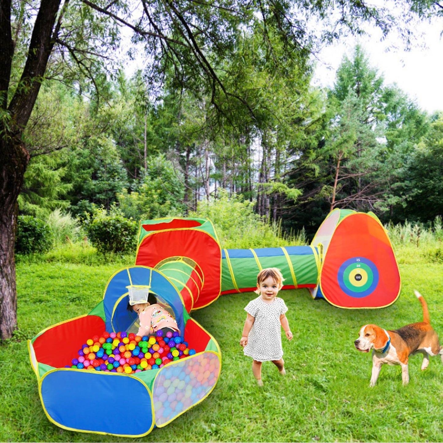 Skorter | 5-piece: Pop Up Playhouse Kids Ball Pit Tent