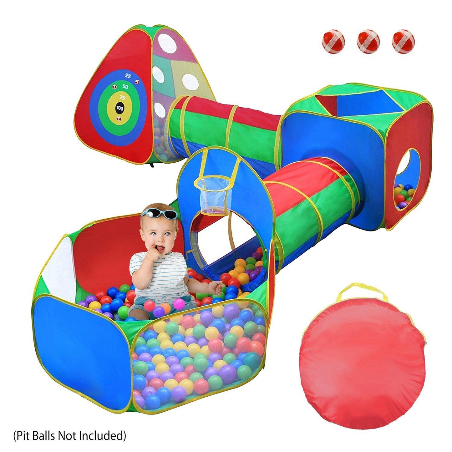 Skorter | 5-piece: Pop Up Playhouse Kids Ball Pit Tent
