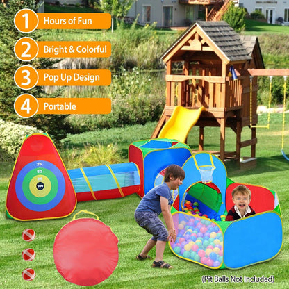 Skorter | 5-piece: Pop Up Playhouse Kids Ball Pit Tent