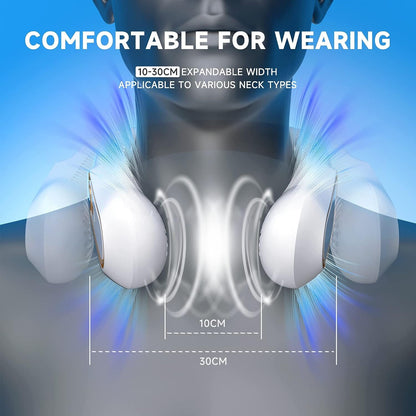 Skorter | 5 Speeds Adjustable USB Rechargeable Battery Powered Personal Neck Fan