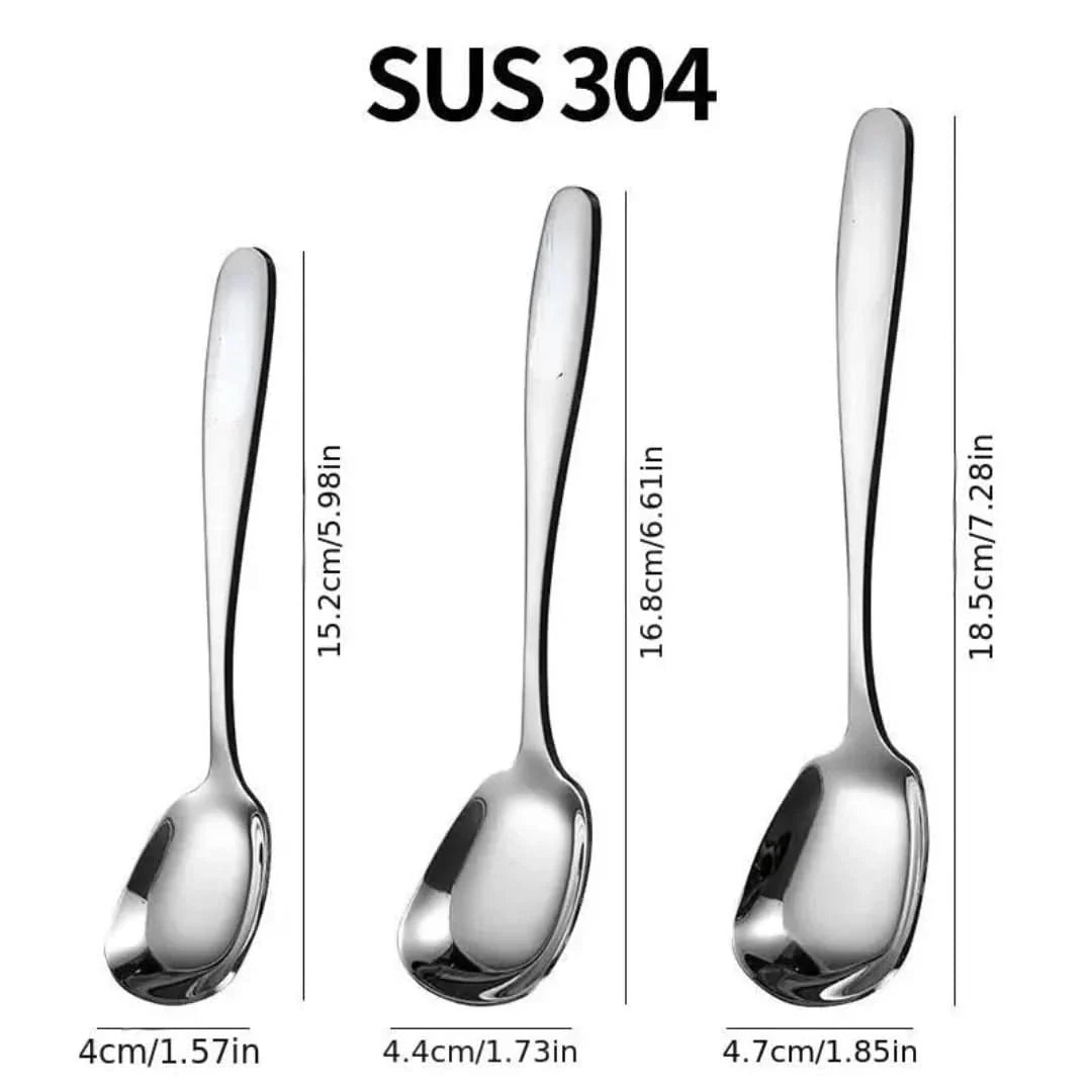 Skorter | Bulk Spoon Set | Stainless Steel + Square Head