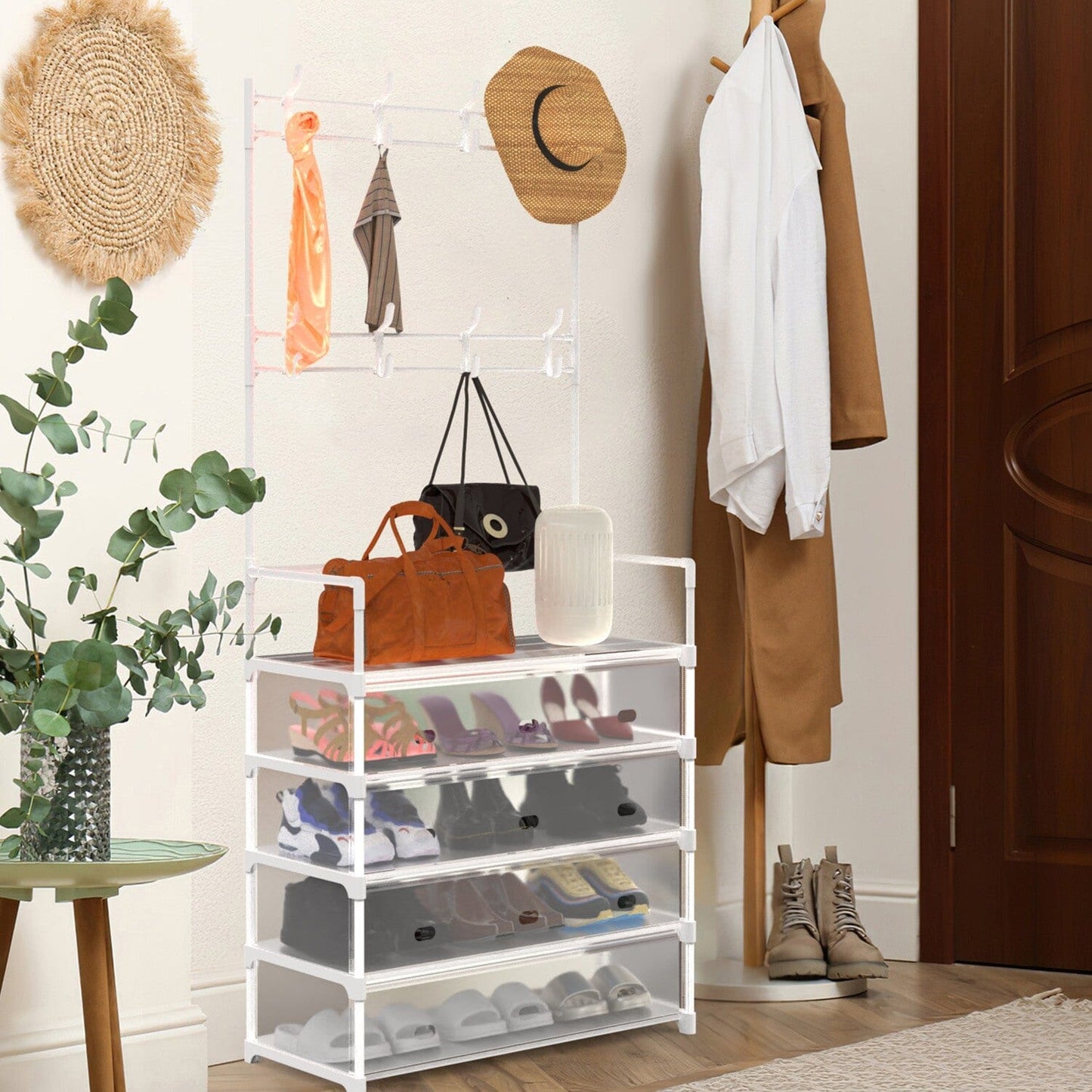 Skorter | 5-layer dust-free entrance hall rug clothing and shoe holder