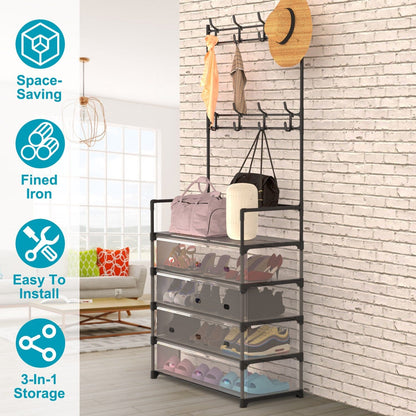 Skorter | 5-layer dust-free entrance hall rug clothing and shoe holder