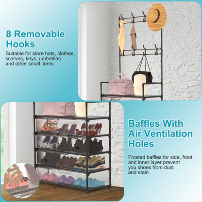 Skorter | 5-layer dust-free entrance hall rug clothing and shoe holder