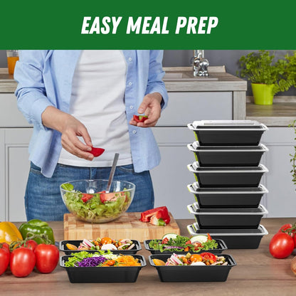Skorter | 50-Pack Reusable Meal Prep Containers with Lid, Leakproof