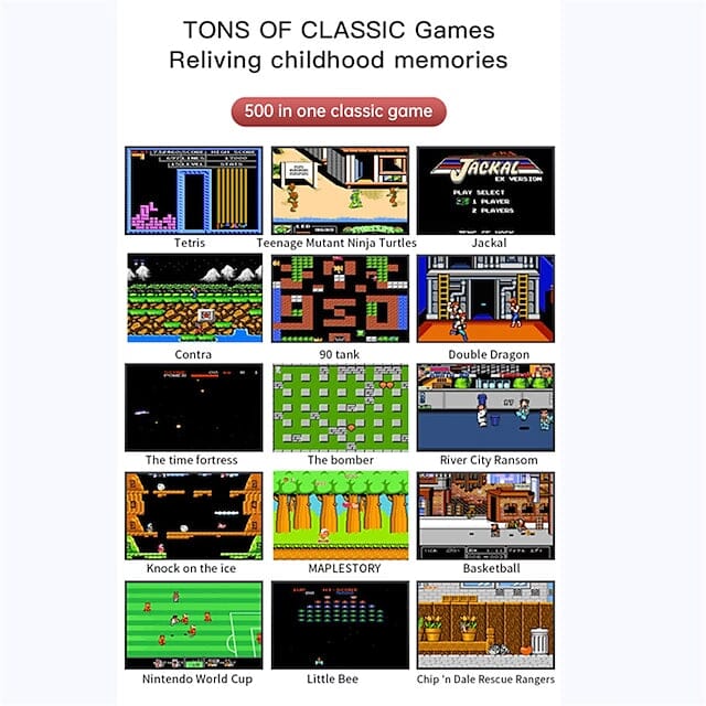 Skorter | 500 Game Mini Handheld Retro Portable Video Game Console