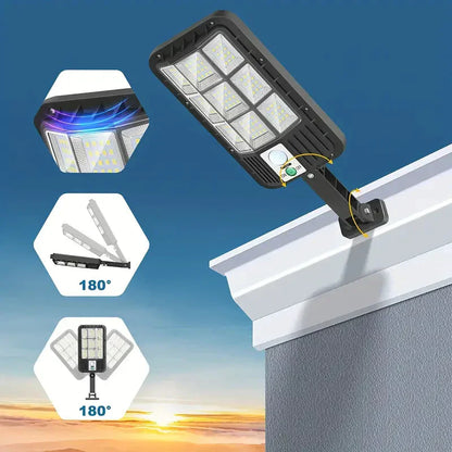 Skorter | 5000LM Solar Floodlight Twilight to Dawn, Solar Powered Outdoor Lights with Security Motion Sensor
