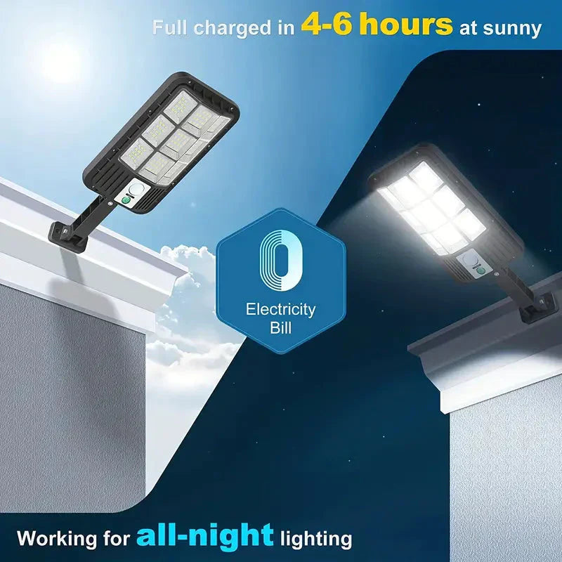 Skorter | 5000LM Solar Floodlight Twilight to Dawn, Solar Powered Outdoor Lights with Security Motion Sensor