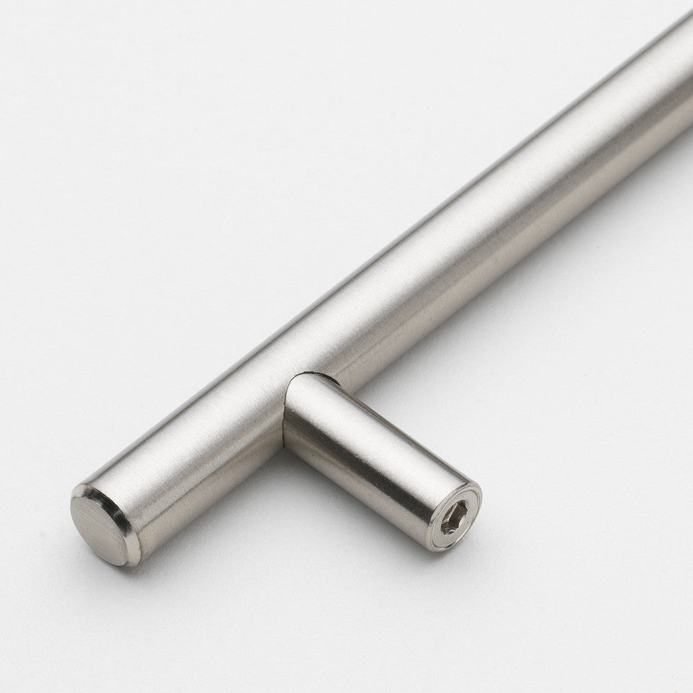 Skorter | Brushed Nickel Modern Stainless Steel Drawer Hardware T-Bar Handles
