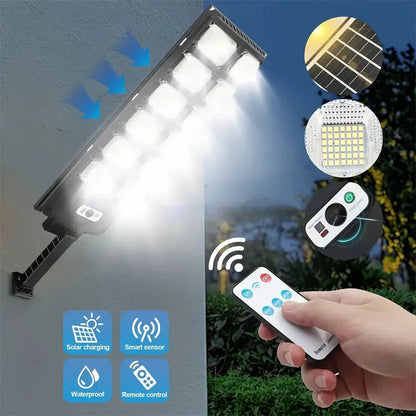Skorter | 504-LED Ultra-Bright 6500K Solar Motion Sensor Gate Lighting with Remote Control