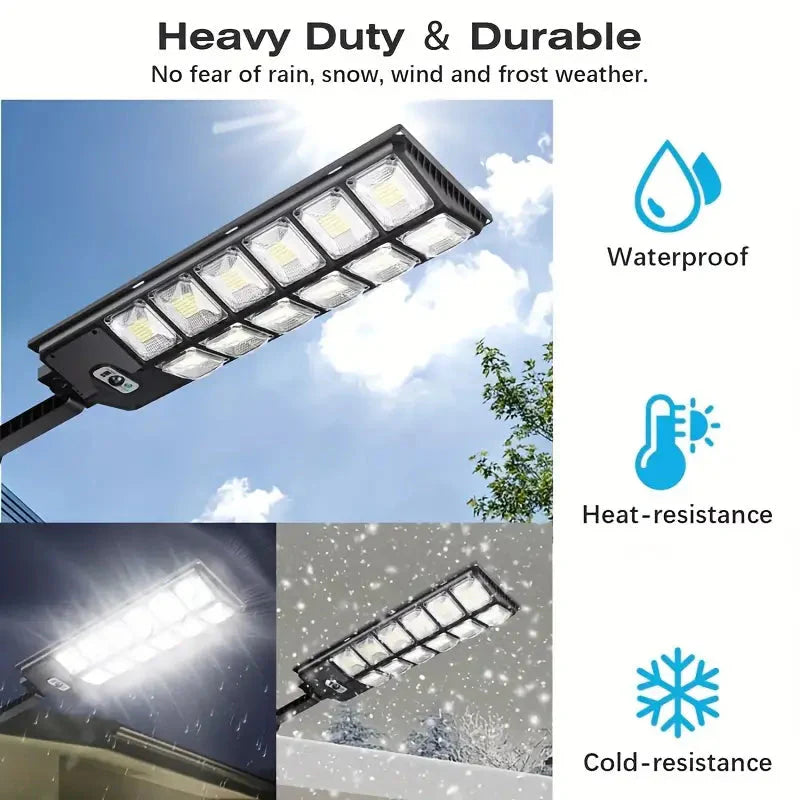 Skorter | 504-LED Ultra-Bright 6500K Solar Motion Sensor Gate Lighting with Remote Control