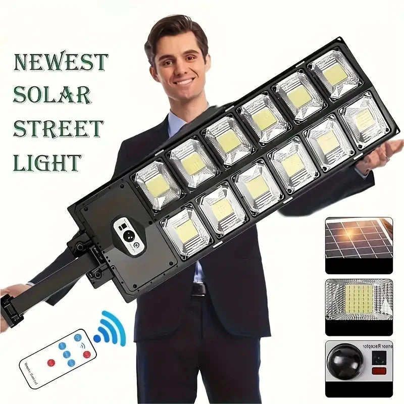 Skorter | 504-LED Ultra-Bright 6500K Solar Motion Sensor Gate Lighting with Remote Control