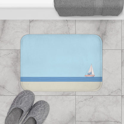 Skorter | Boat in the Ocean Bath Mat