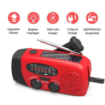 Skorter | Solar hand crank USB charger radio flashlight