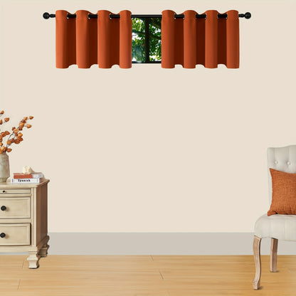 Skorter | Blackout Curtains - 2 Pieces Modern Polyester Curtains with Thermal Insulation and Rings