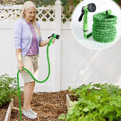 Skorter | 50ft Lightweight Expandable Garden Hose (w/ Hose Nozzle)