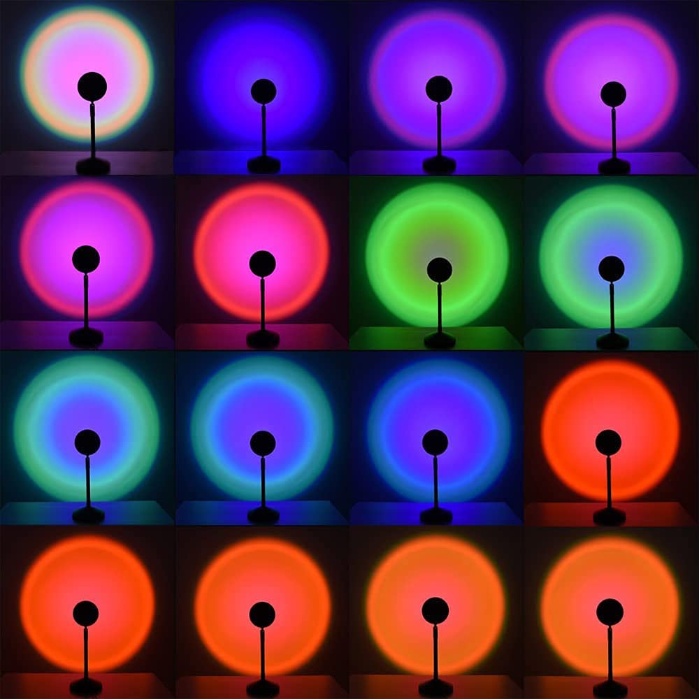 Skorter | Youoklight Sunset Projection Lamp - 16 Colors, Remote Control, Adjustable Brightness, USB Charging