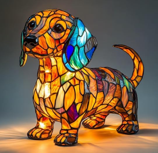 Skorter | GlowPaw Dog Tribute Lamp – Handmade Acrylic Night Light for Dog Lovers (USB Powered)