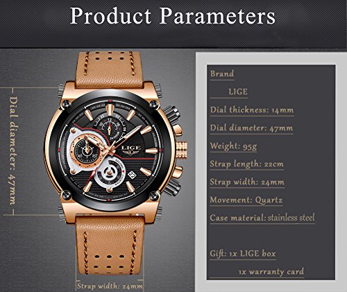 Skorter | Men's Stainless Steel Chronograph Waterproof Sports Quartz Watch