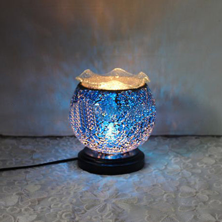 Skorter | Tiffany Desk Lamp - Spherical Glass with Plug-in Cord for Children's Room